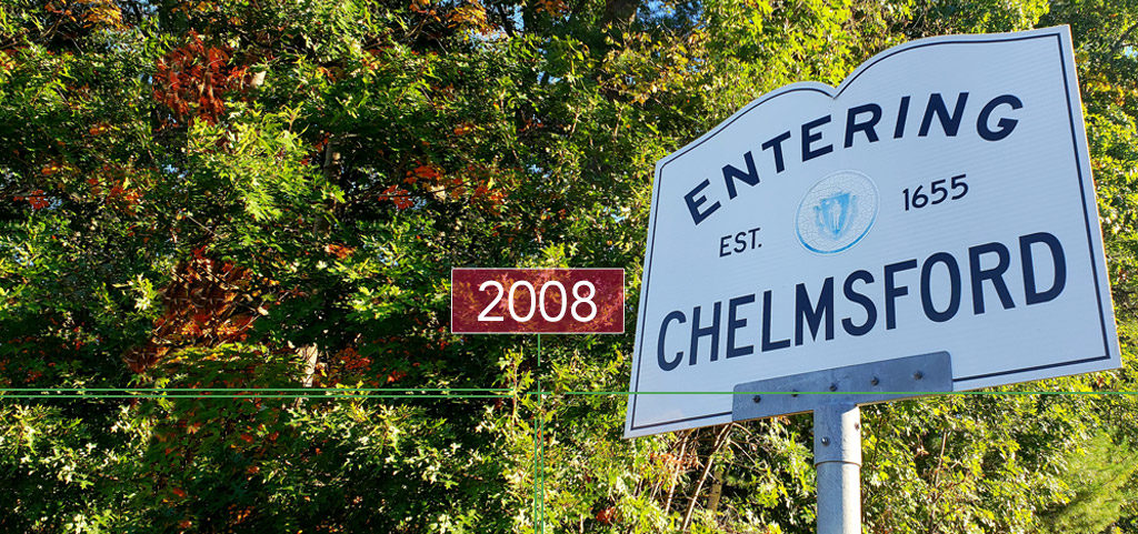 entering chelmsford sign