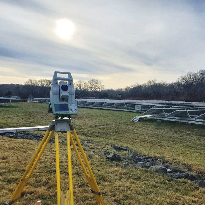 Land surveying solar array